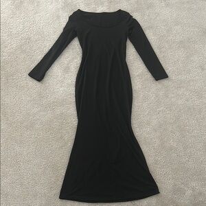 Elegant Black Long Sleeve Dress